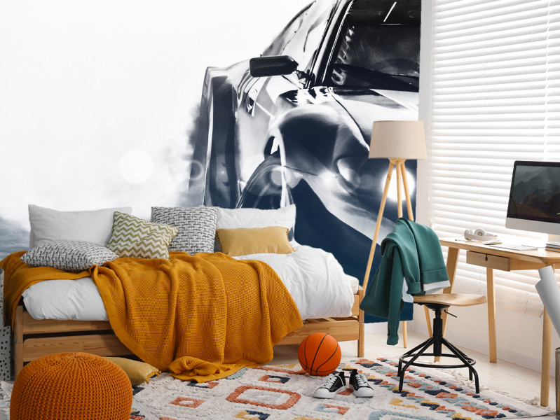 Fototapeta Samochód podczas driftu 100x70cm