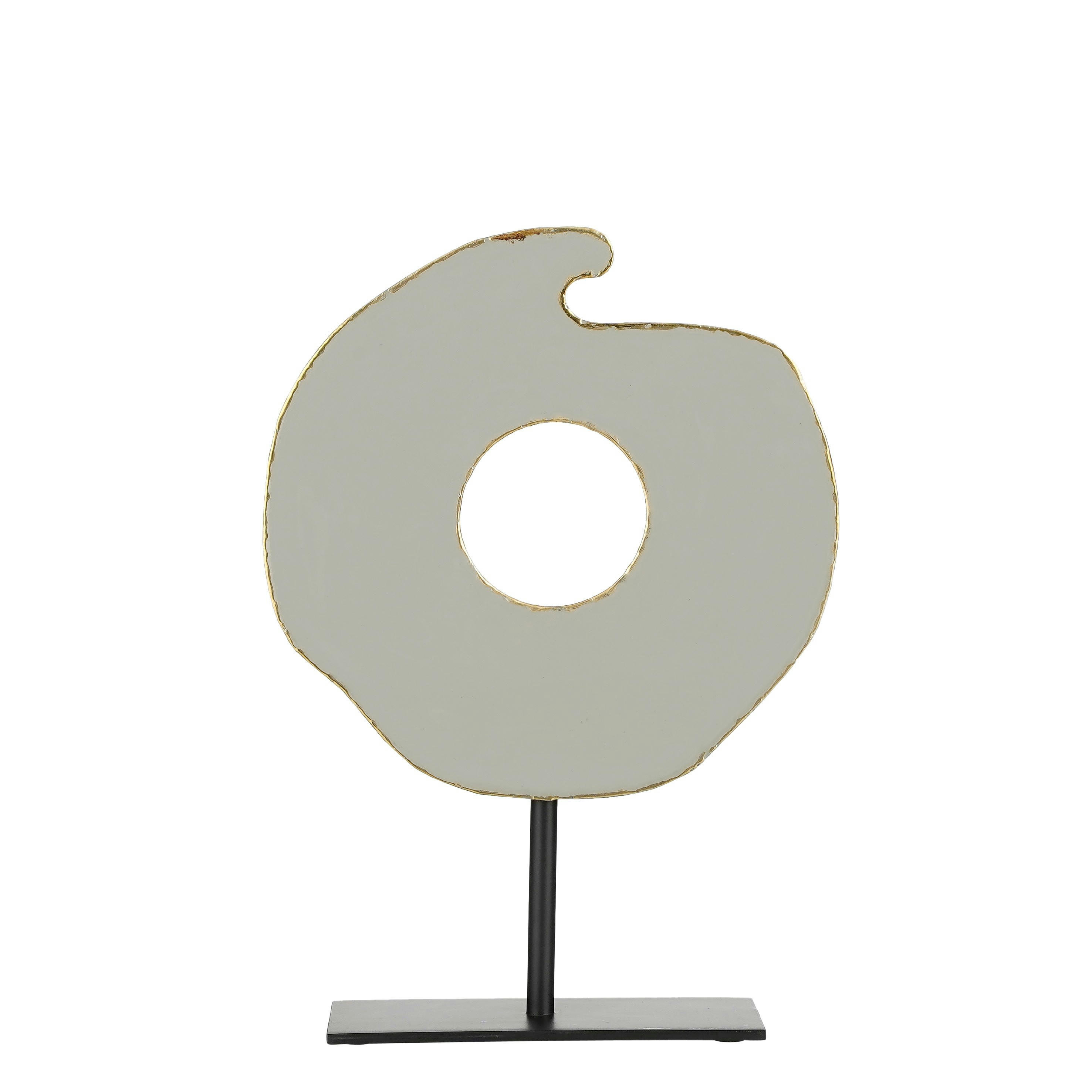 - Ornement sur pied en métal gris clair H37