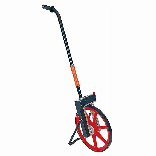 Odomètre M10 avec sacoche - roue de 32 cm rouge, manche et béquille métal repliables, compteur mécanique