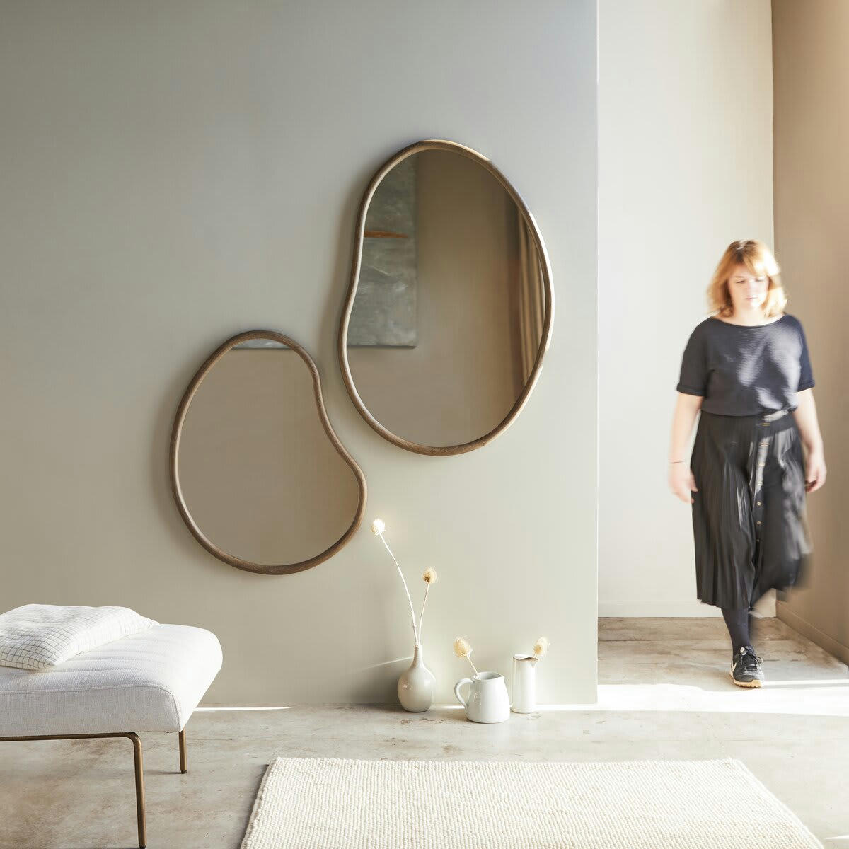 DIM - Miroir en mindi 85x65 cm