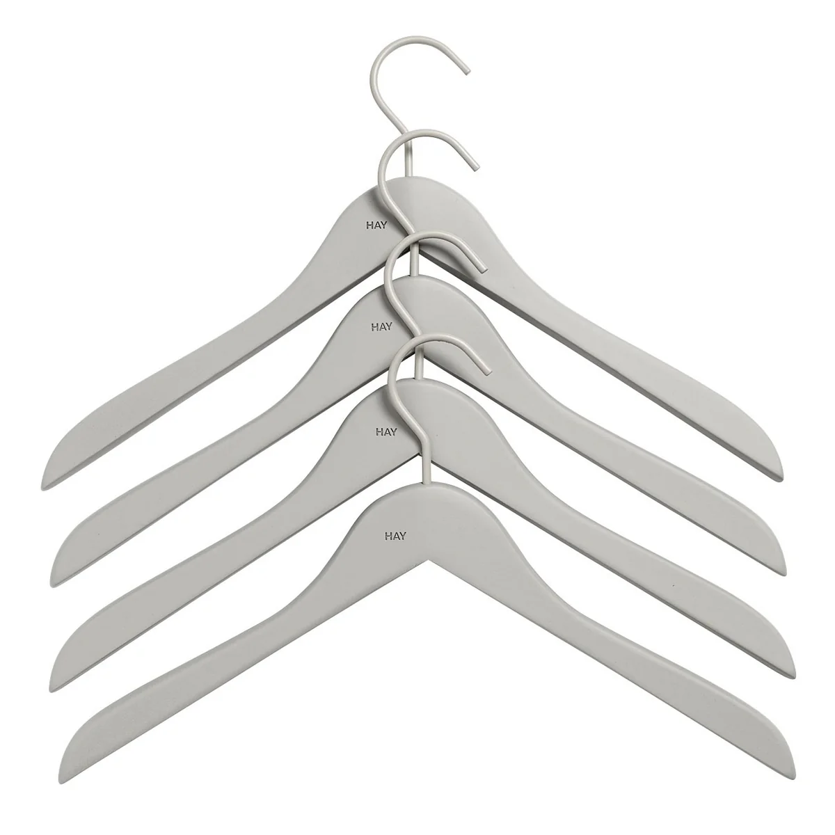 HAY - Soft Coat Kleiderbügel slim, grau (4er-Set)