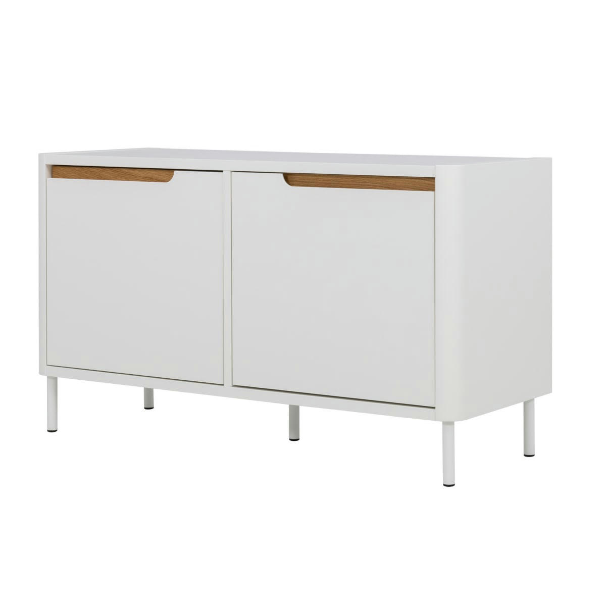 PATIPATI - Meuble TV design 94cm en bois blanc