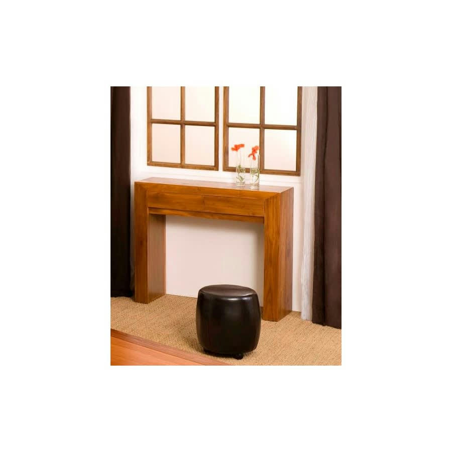 AYAN - Console moderne 2 tiroirs en teck