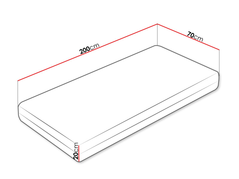 Dwustronny materac piankowy Jowisz 20 cm