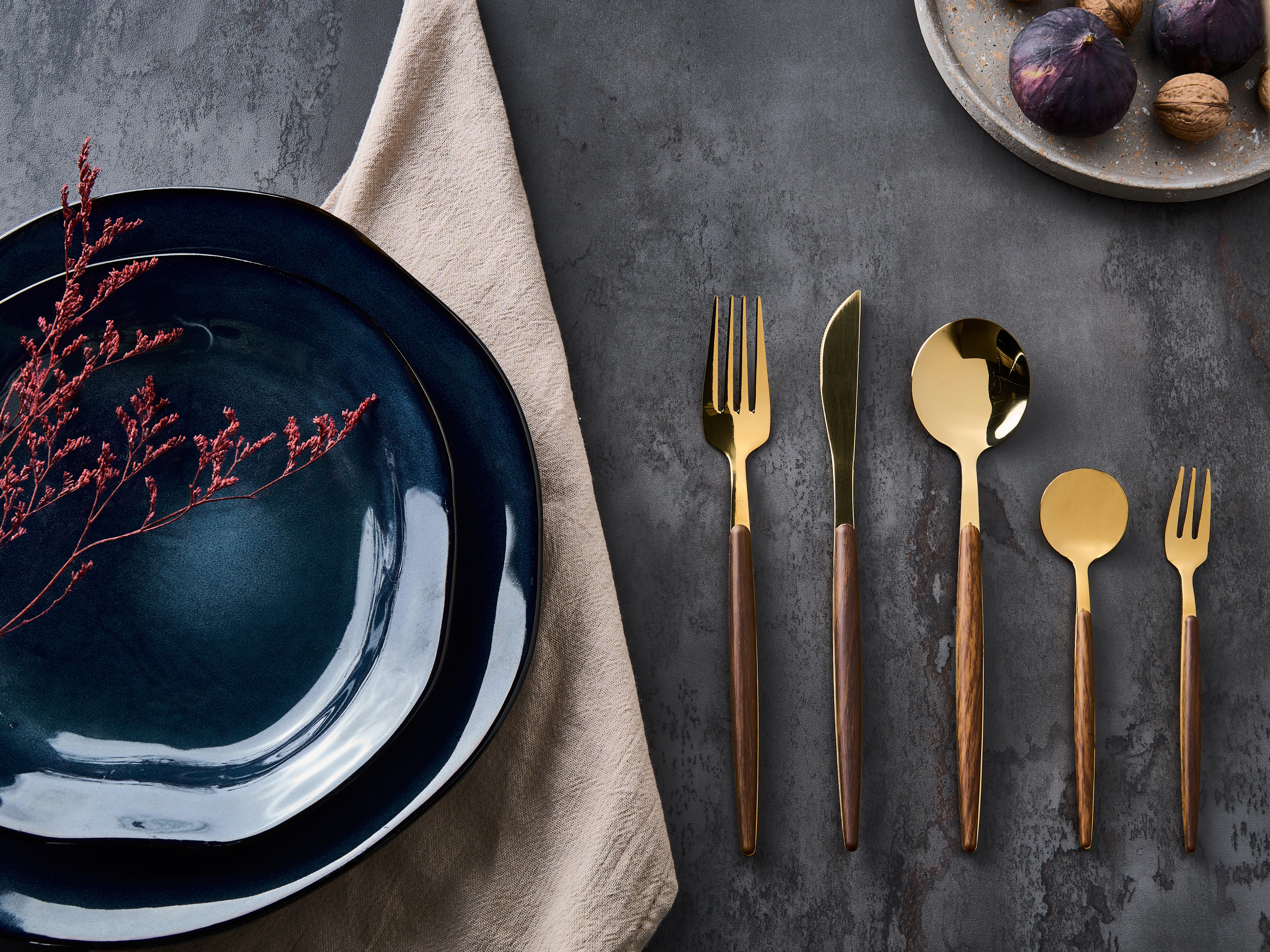 30 Piece Cutlery Set GEMELLI Gold