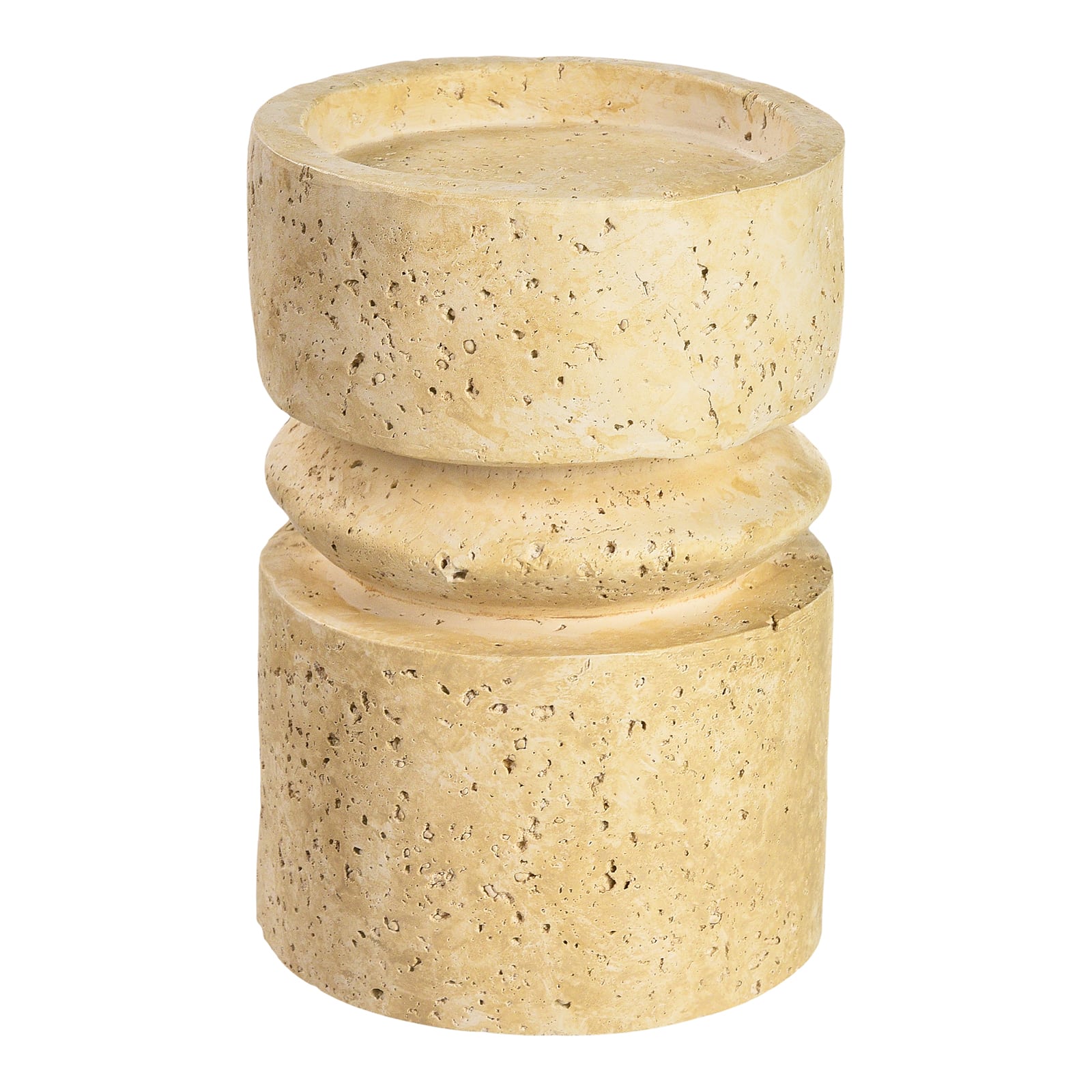 Stumpenkerzenhalter Beige, ⌀ 10 cm, H 140 mm
