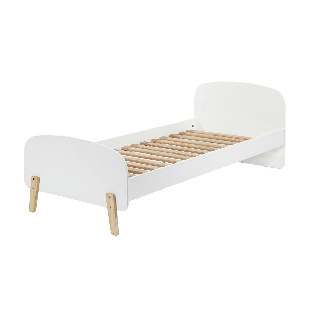 KIDDY - Lit 90x200 sommier inclus blanc