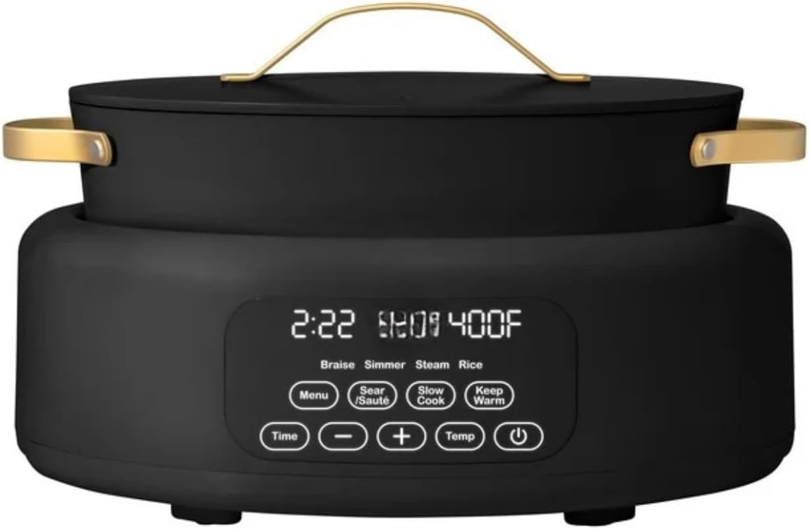 Multi-Cooker 6-Quart 10-in-1 Electric Multi Cooker, Digital Controls, Slow Cook, Steam, Sauté & Rice, Oven-Safe Nonstick Pot
