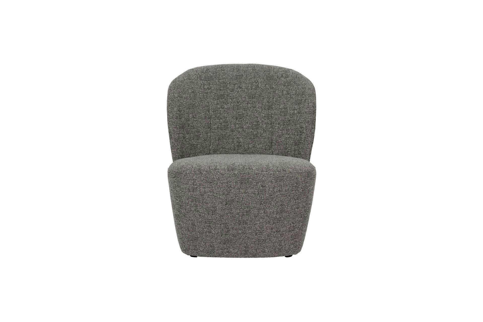 LOFTY - Fauteuil en tissu gris foncé