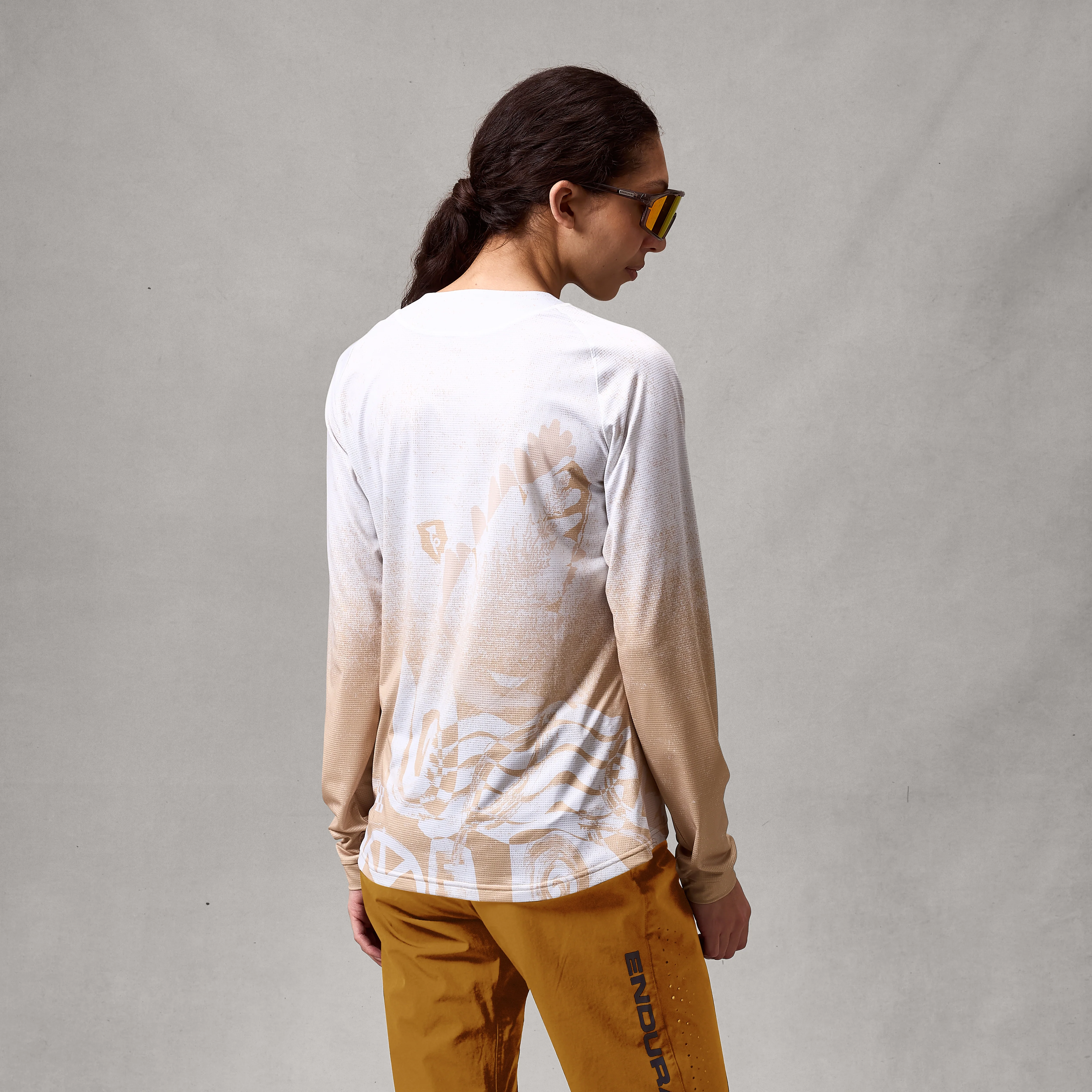 Women's SingleTrack L/S Print Tee - Aero Blue