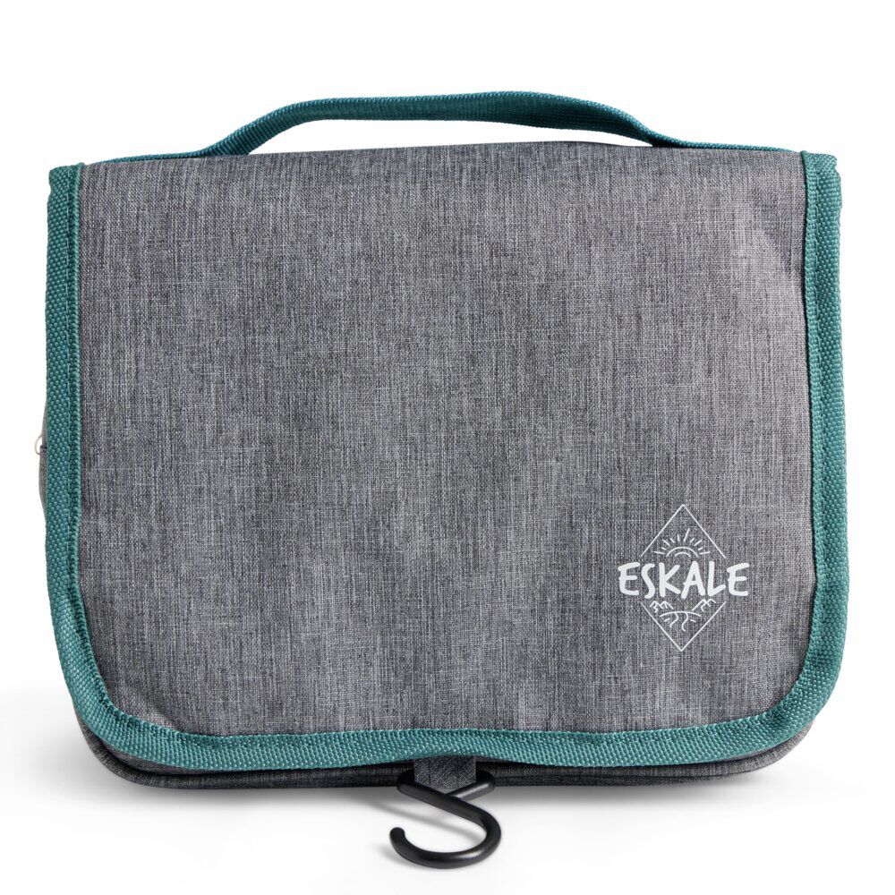 Organiseur camping tissu gris et bleu 15L