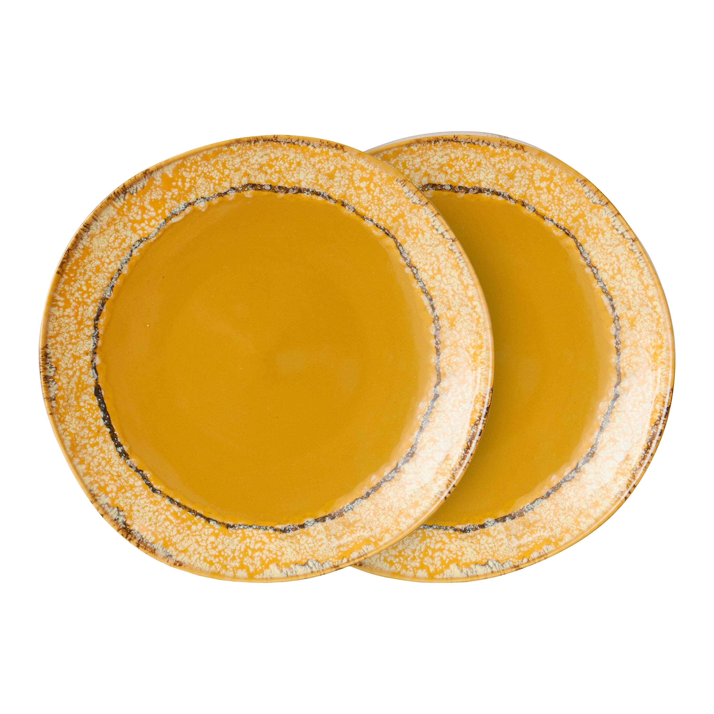 HKliving 70's Ceramics Bord Ø 22 cm - Set van 2 - Paradise