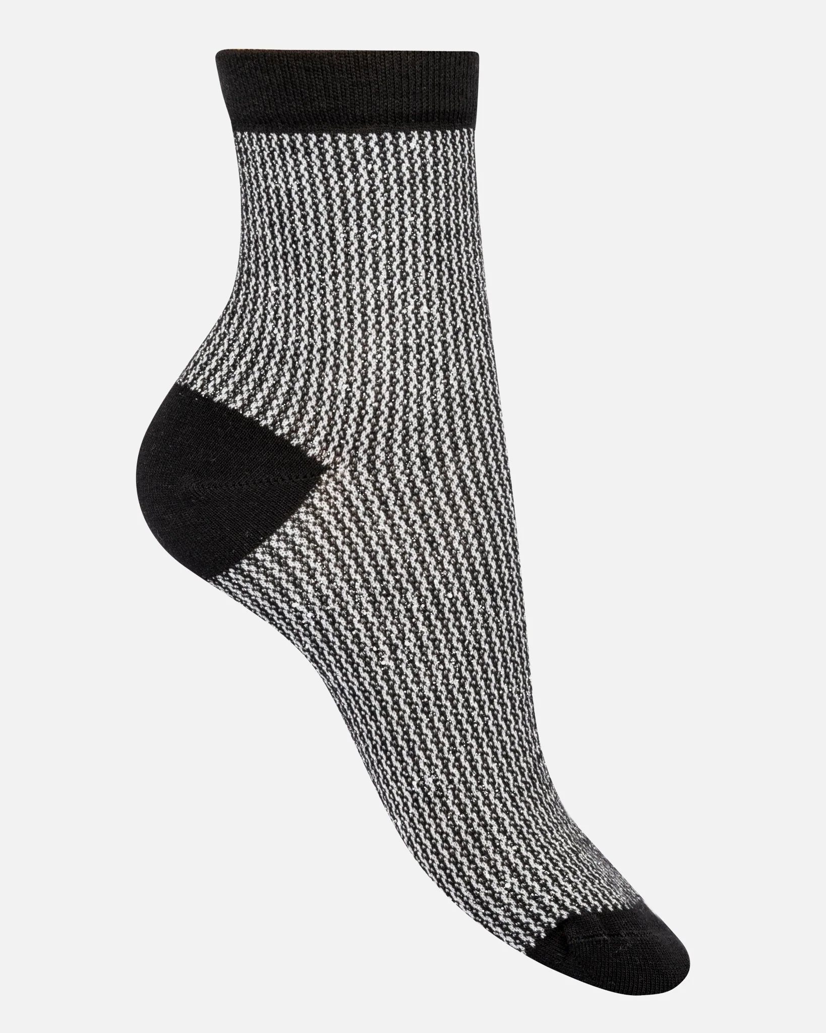 CHAUSSETTES LUREX NOIR ARGENT