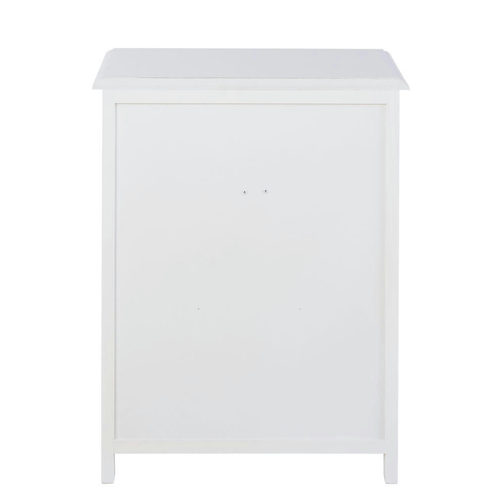 Barbade - Table de chevet 1 tiroir blanche