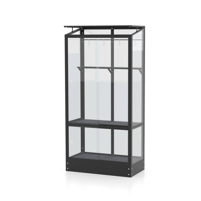 Serre de balcon en verre Stad noire 0,35 m² VITAVIA