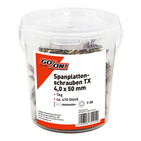 Torx-Spanplattenschraube, ØxL: 4 x 50 mm, Stahl