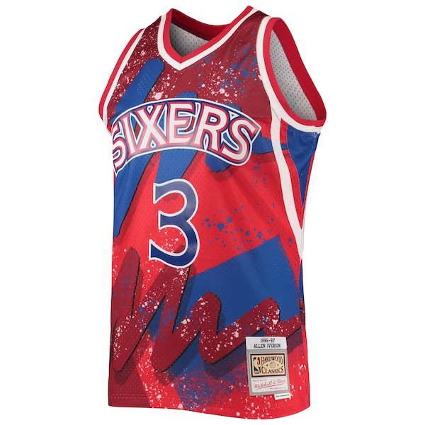 Allen Iverson Philadelphia 76ers Hardwood Classics 1996/97 Hyper Hoops Swingman Jersey - Red