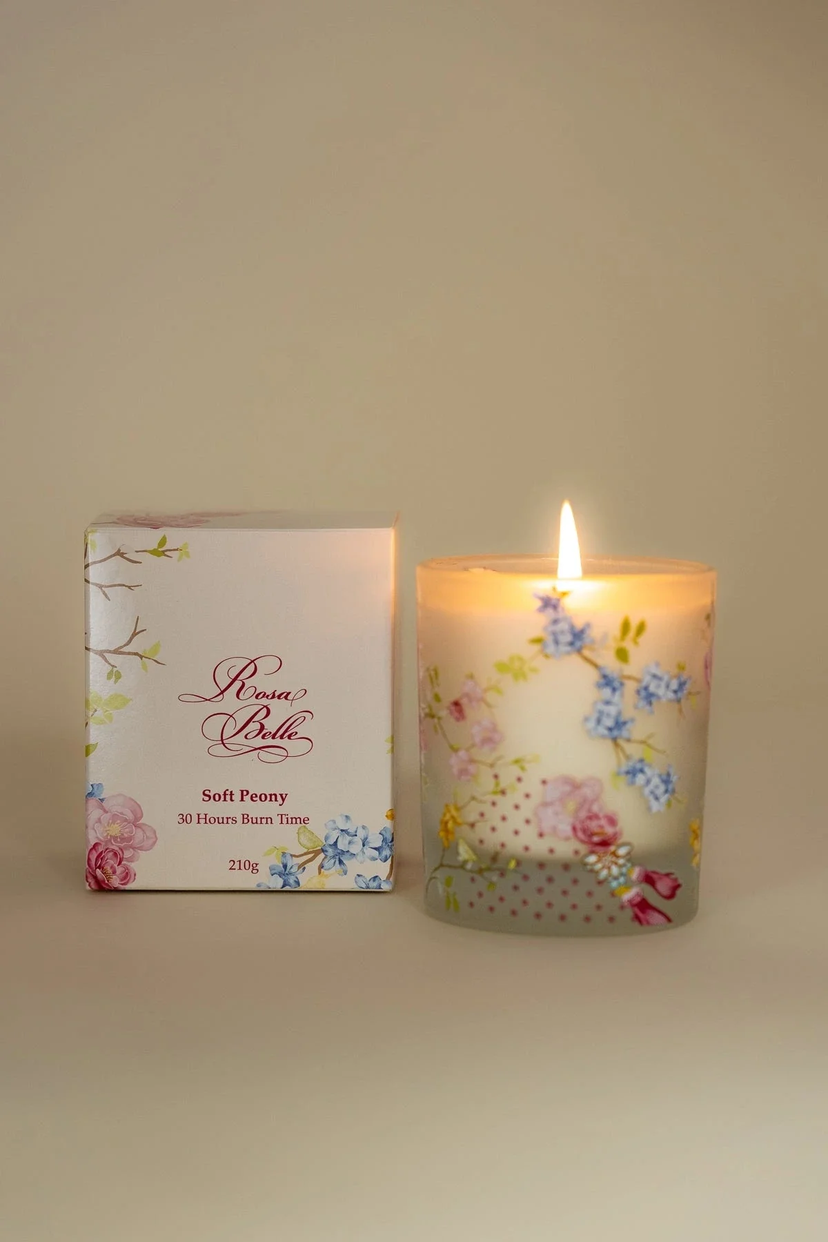 Rosa Belle Soft Peony Candle