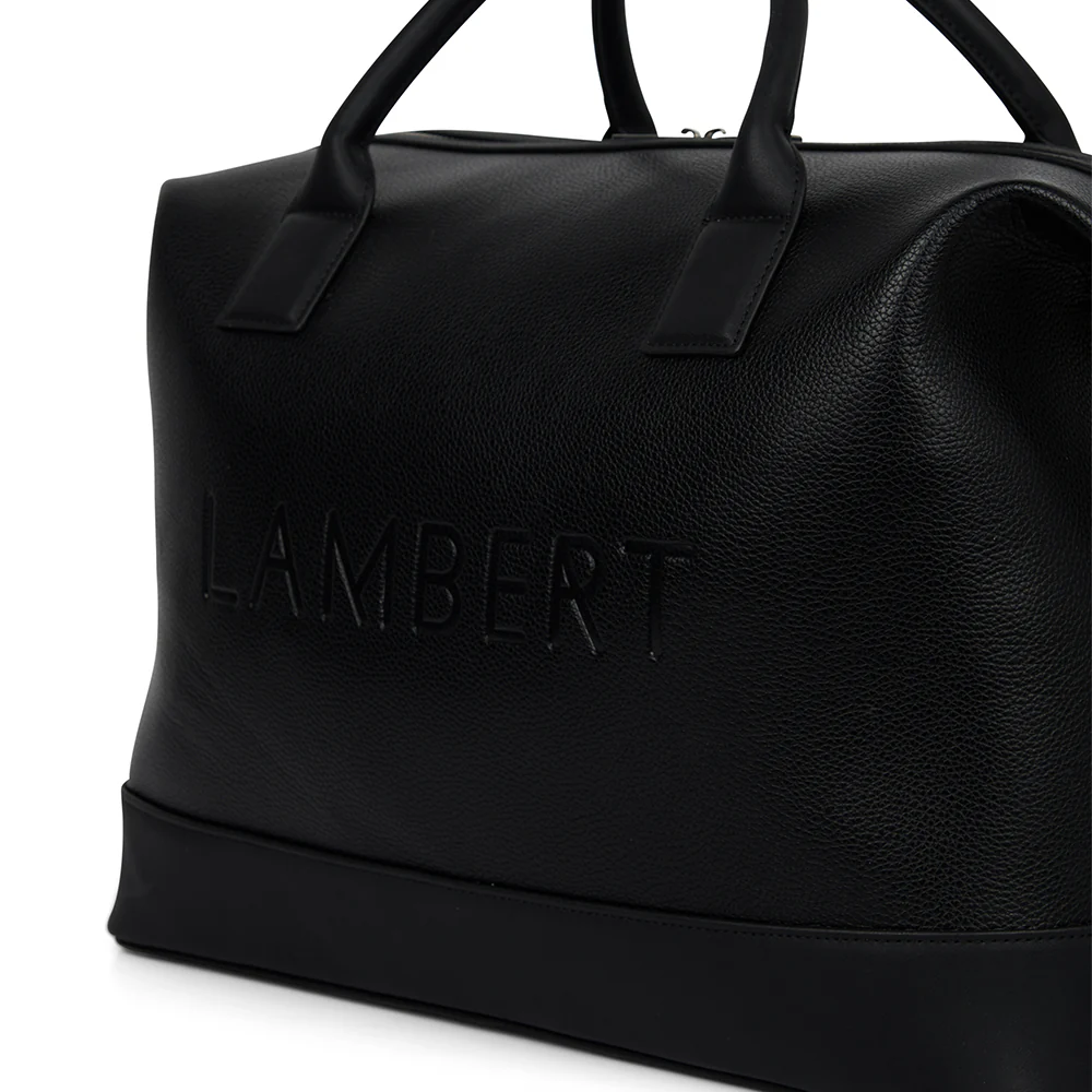 The Mae - Small Black Vegan Leather Travel Bag
