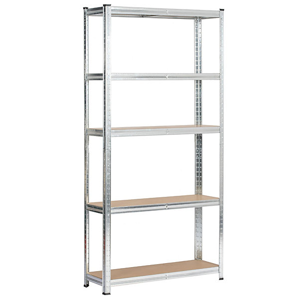 Lot de 2 étagères modulables 90 cm acier galvanisé charge maximale 875kg - L90xP30xH180 cm