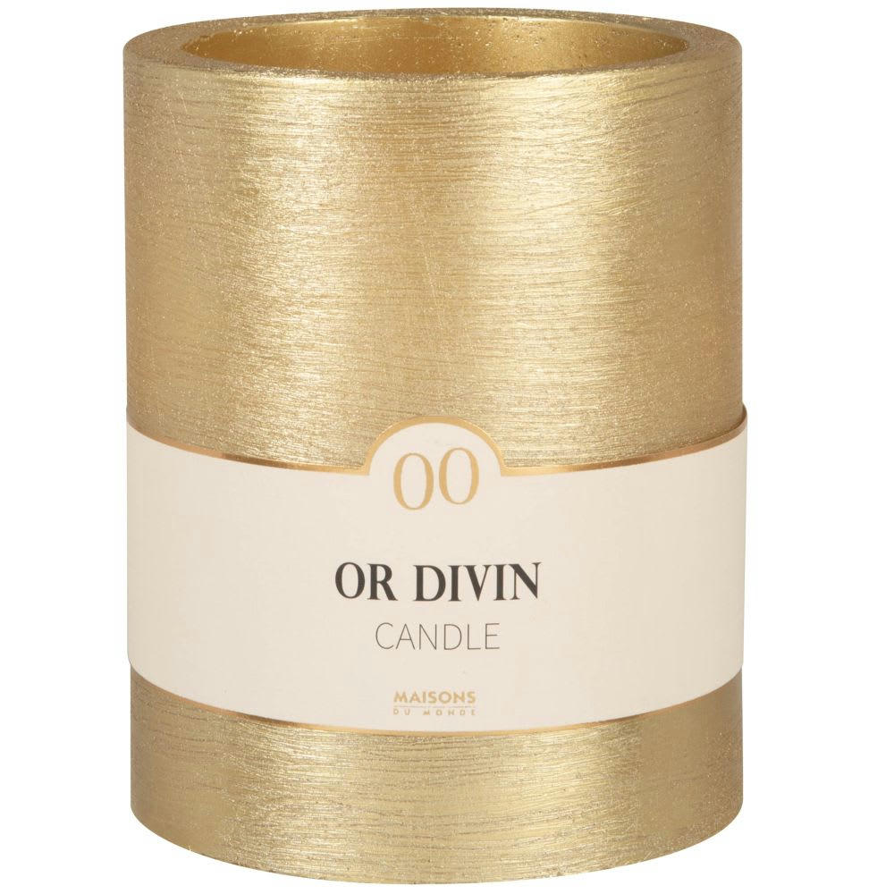 COLORAMA - Bougie lanterne dorée H15