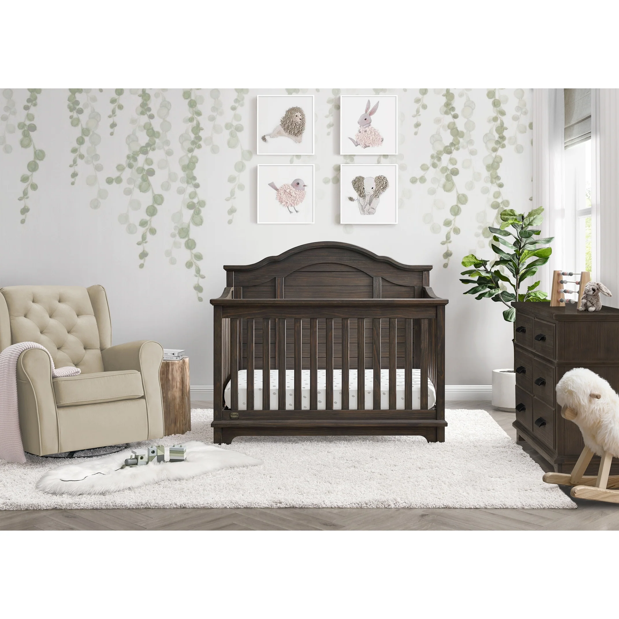 Asher 6-in-1 Convertible Crib with Toddler Rail