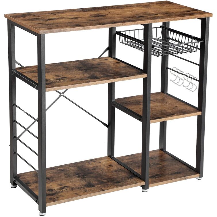 Irvine 35.4'' Steel Standard Baker's Rack with Microwave Compatibility