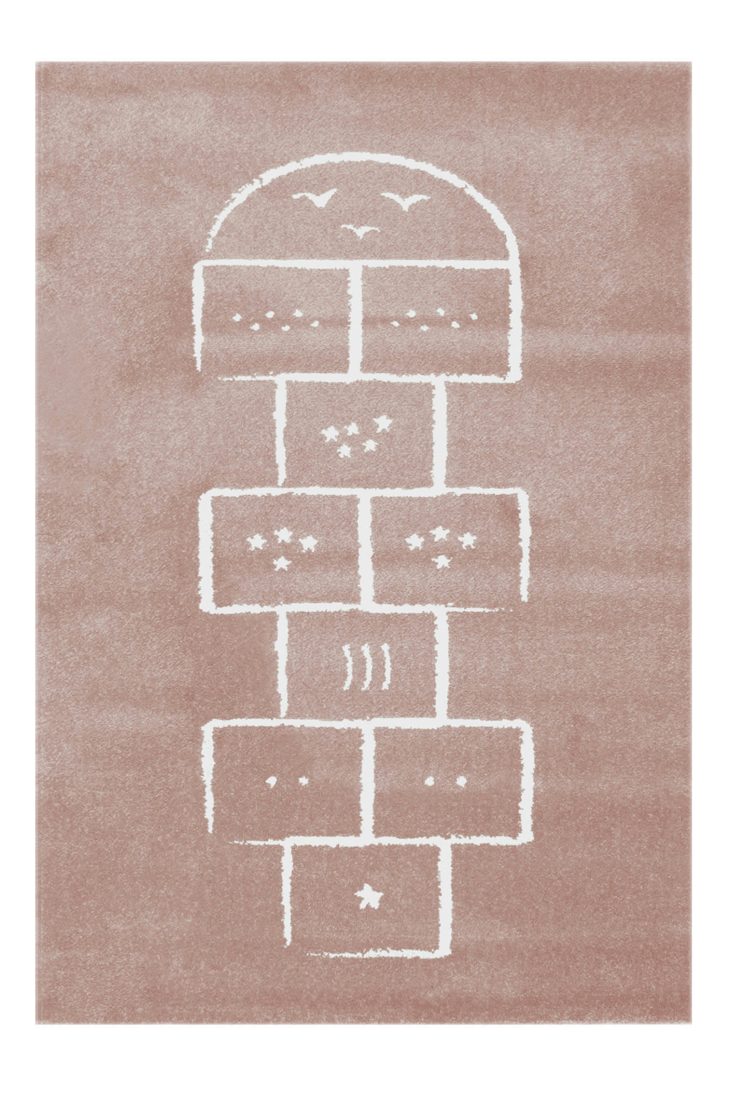 HOPSCOTCH - Tapis enfant jeu de marelle rose 80x150, OEKO-TEX®