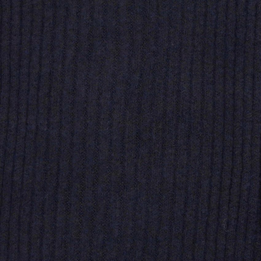 Manfield Blauwe sjaal met ribbel details