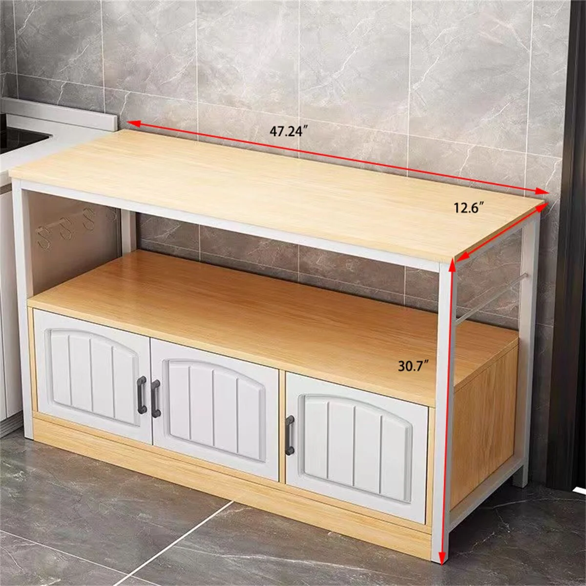 Kitchen Storage Cabinet,Freestanding Utility Storage Cabinet
