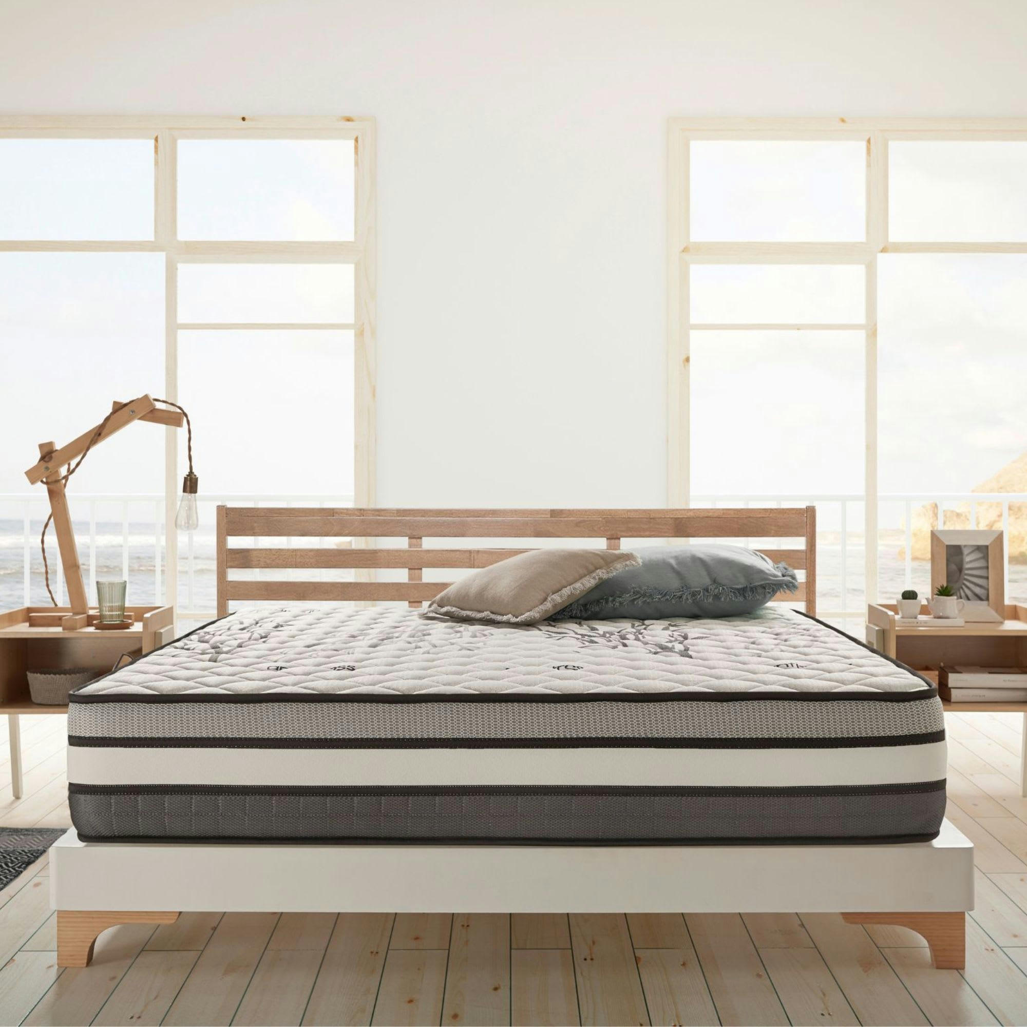 SOLAR 24 - Matelas 140x200x24 cm - Blue Latex - Mousse à mémoire HR