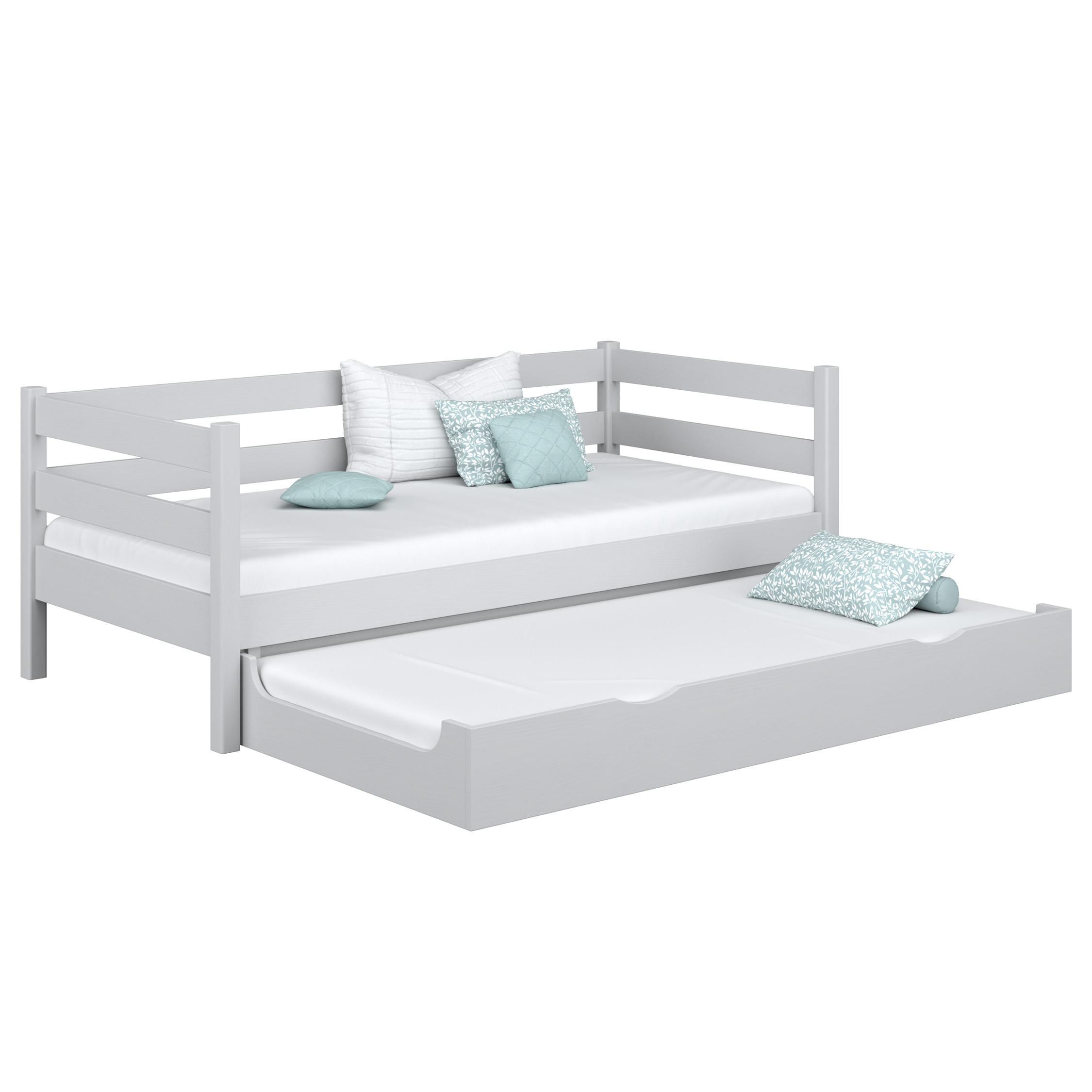 Drewniane łóżko sofa z szufladą na materac N01