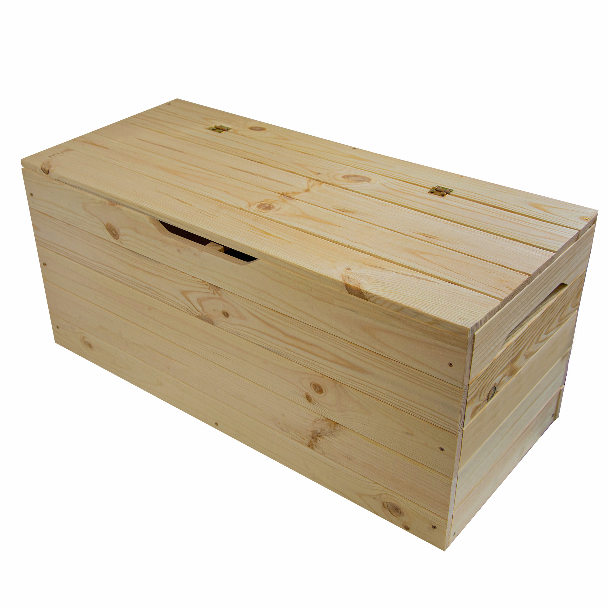 Pojemna Drewniana Skrzynia Ogrodowa 75x33x34 cm 88L Kufer do Ogrodu