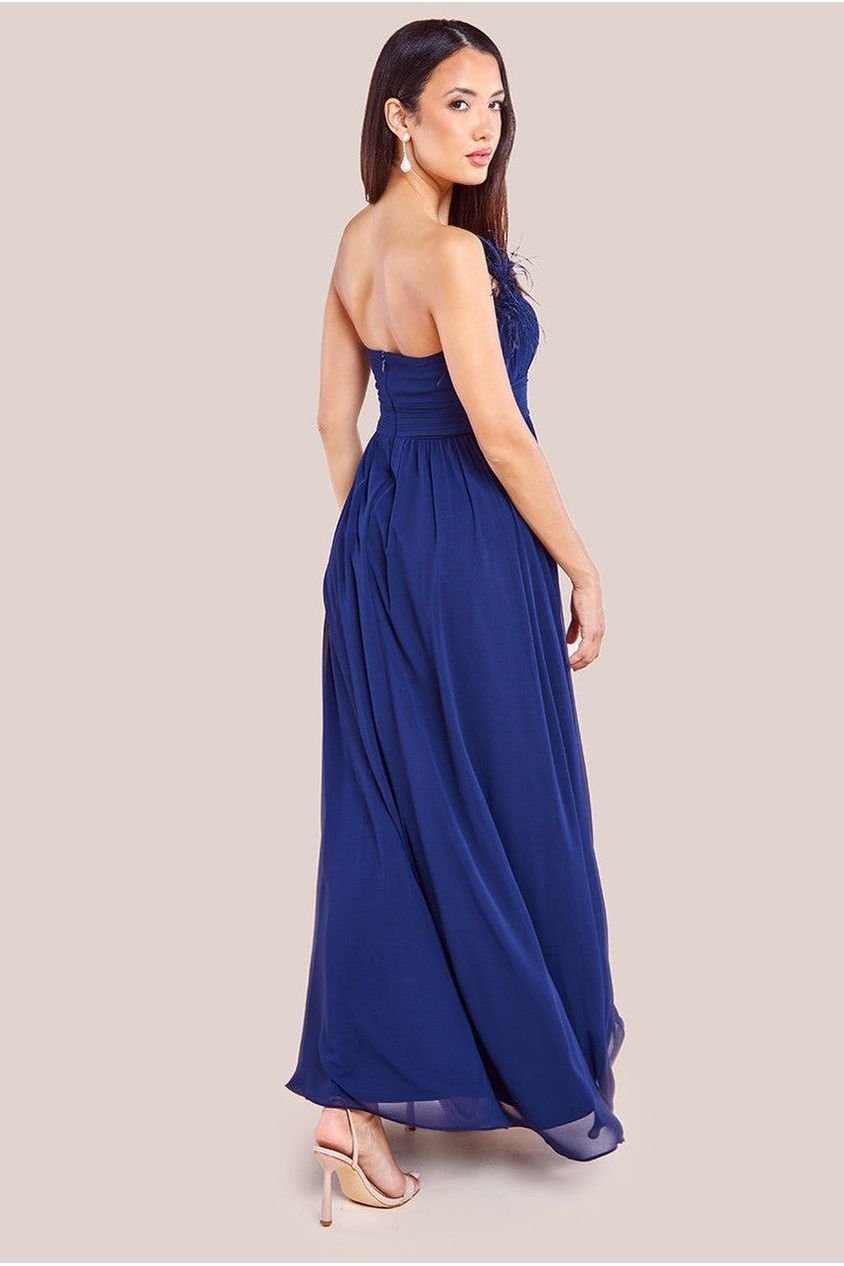 Goddiva Bridesmaids Chiffon Maxi Dress
