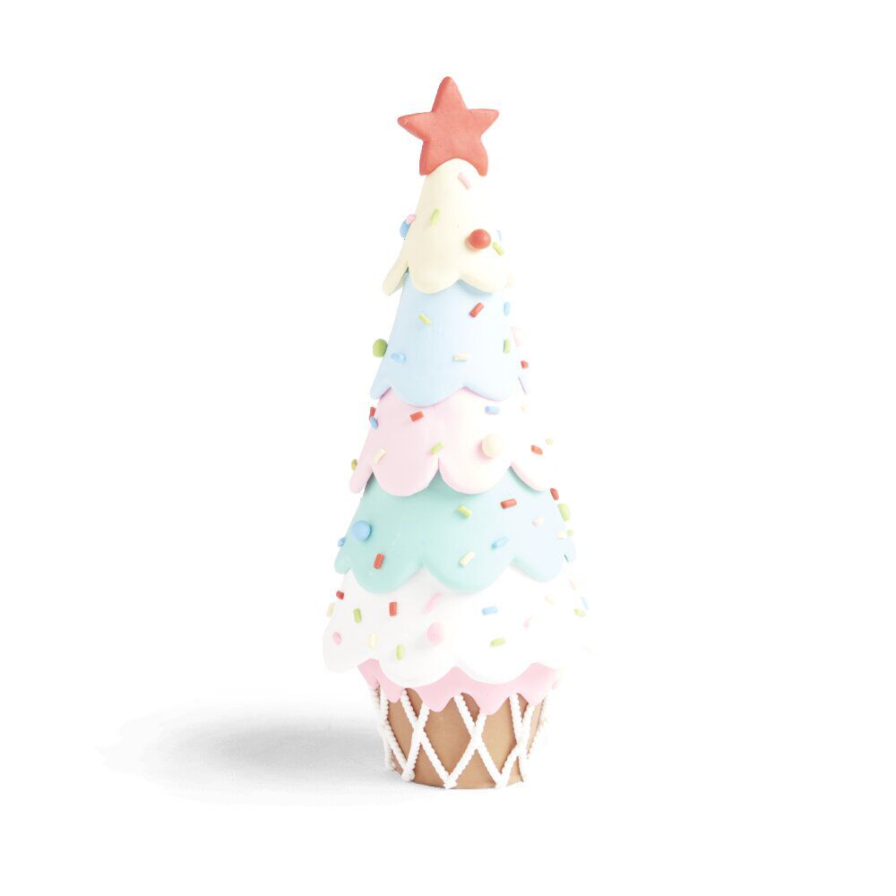 Sapin à poser nappage bonbon H25,5cm