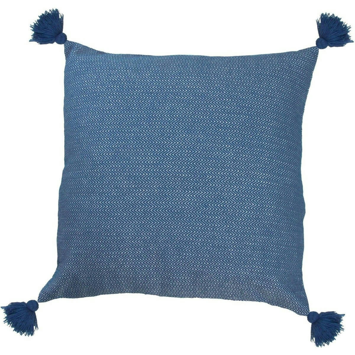 STOCKHOLM - Housse de coussin carré coton  50x50 bleu grec