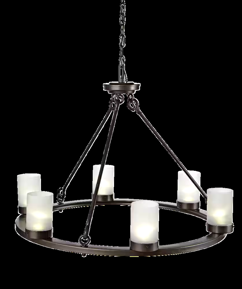 CANVAS Sonoma Outdoor Warm White LED Solar 6-Light Chandelier, For Patio & Gazebo