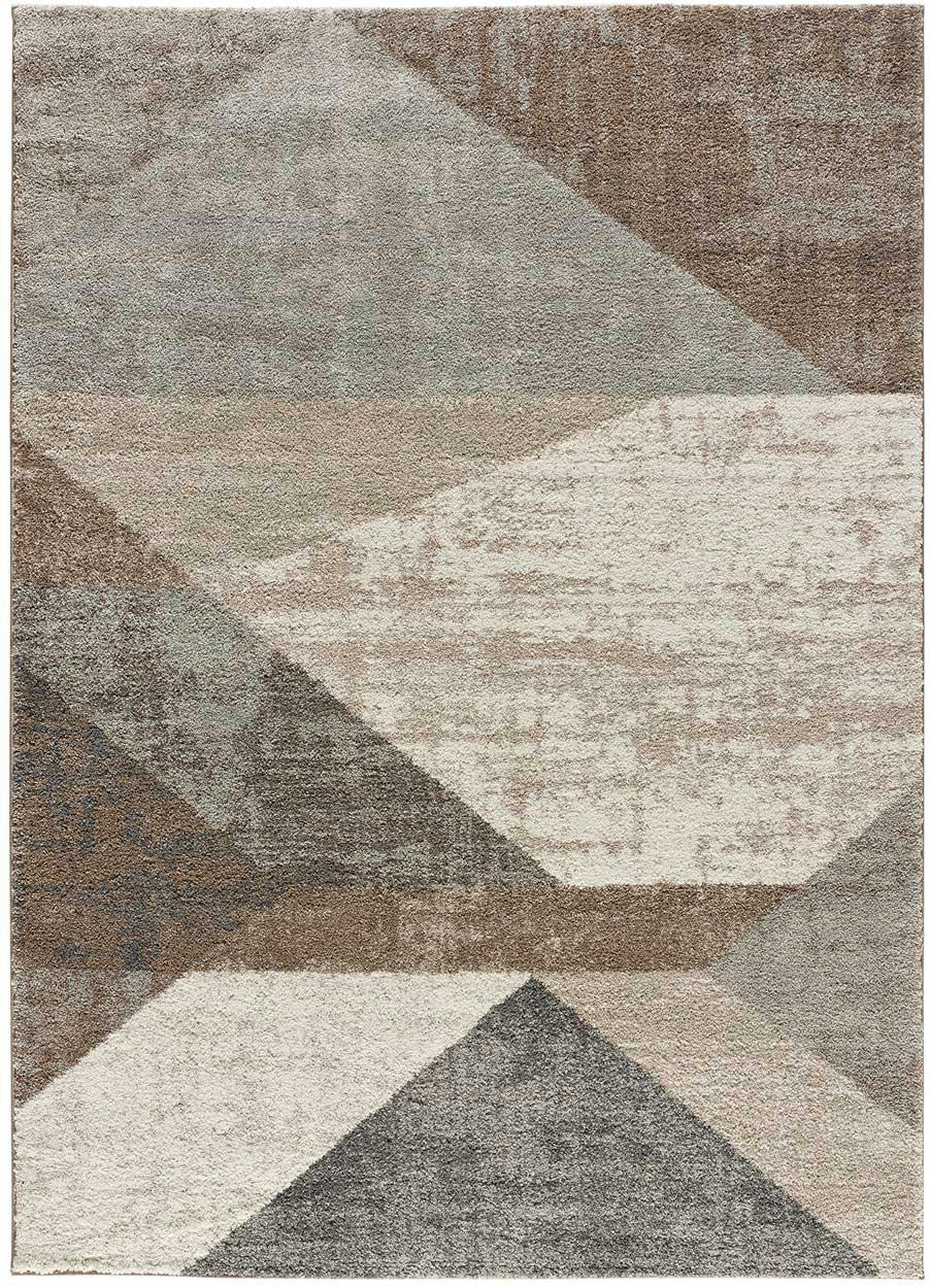 CASTRO - Tapis doux à motifs géométriques multicolores, 133x190 cm