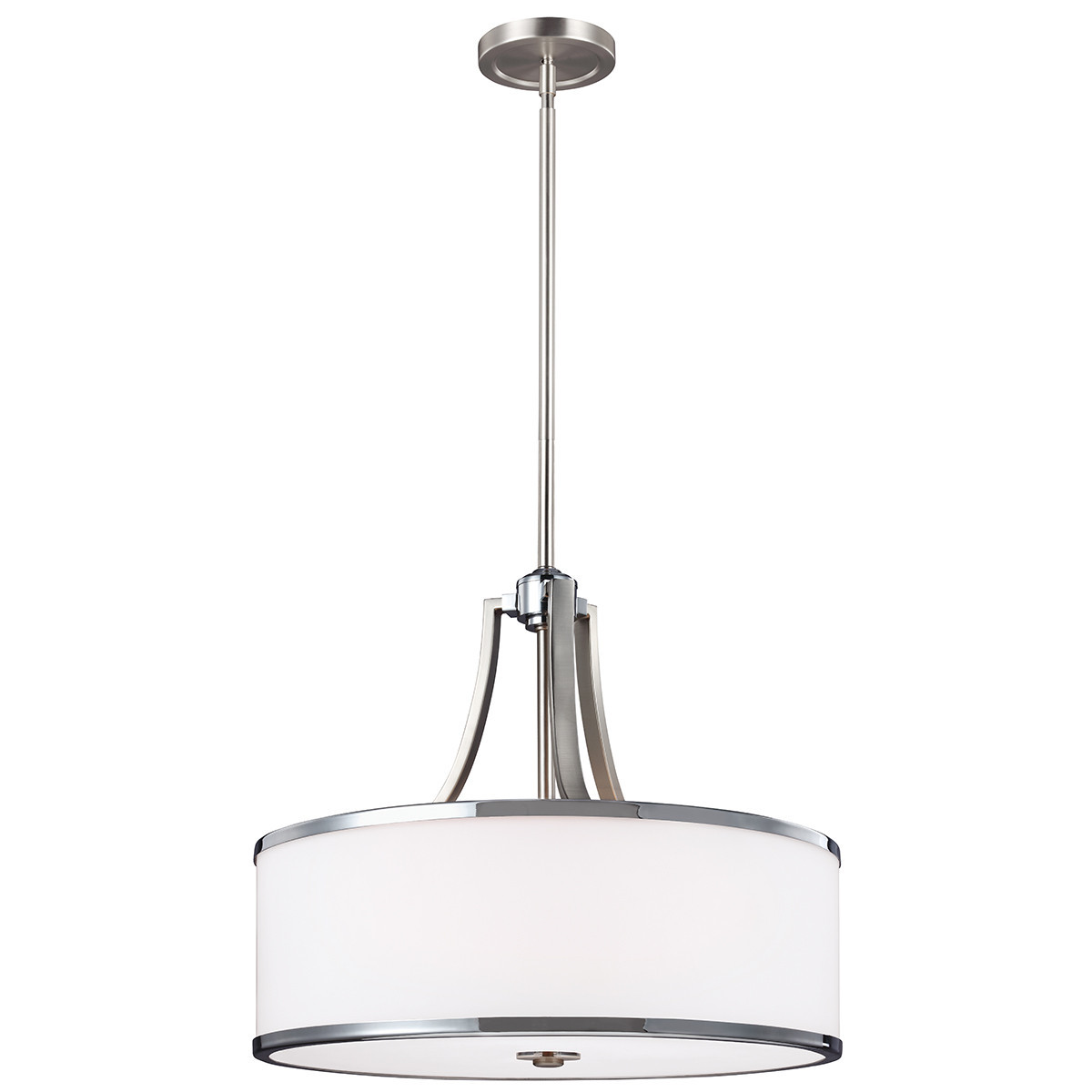 Lampa wisząca satynowy nikiel-chromowana Prospect Park 4xE27x60W Feiss