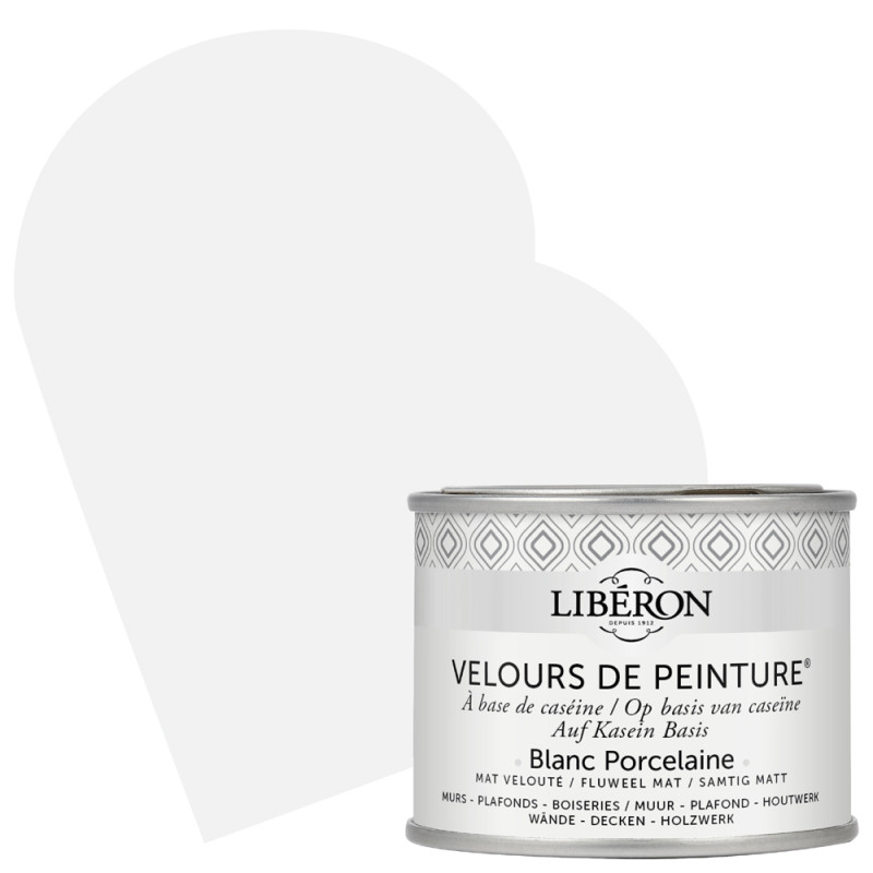 Peinture pour murs Velours de Peinture blanc porcelaine mat 0,125 L LIBERON