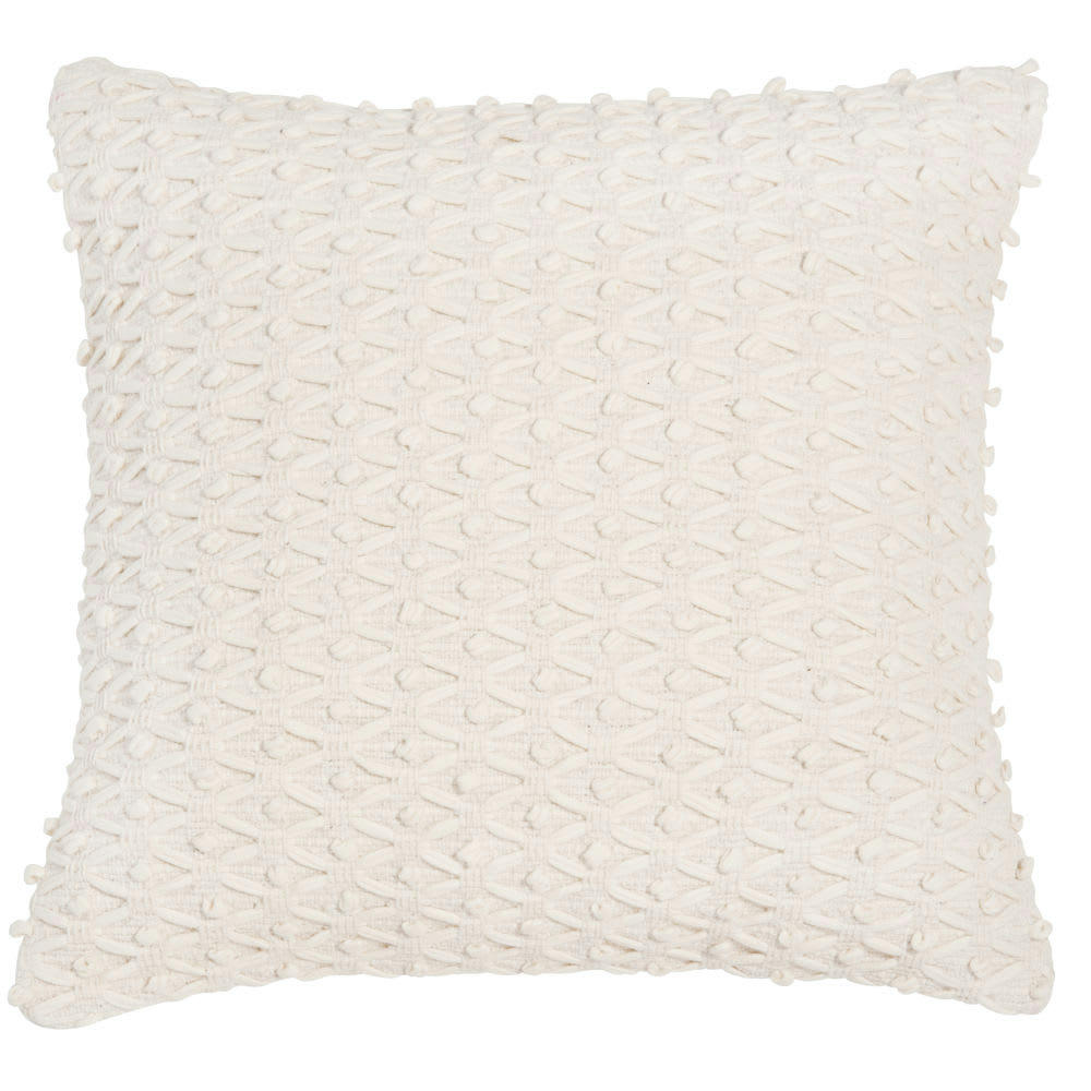 Almeria - Coussin en coton ivoire 45x45