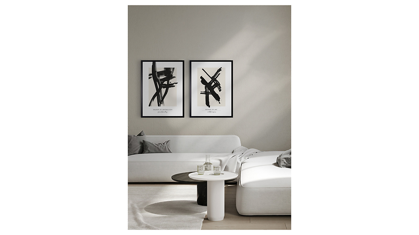 Obraz w ramie Black Abstract No. 1 53x73 cm