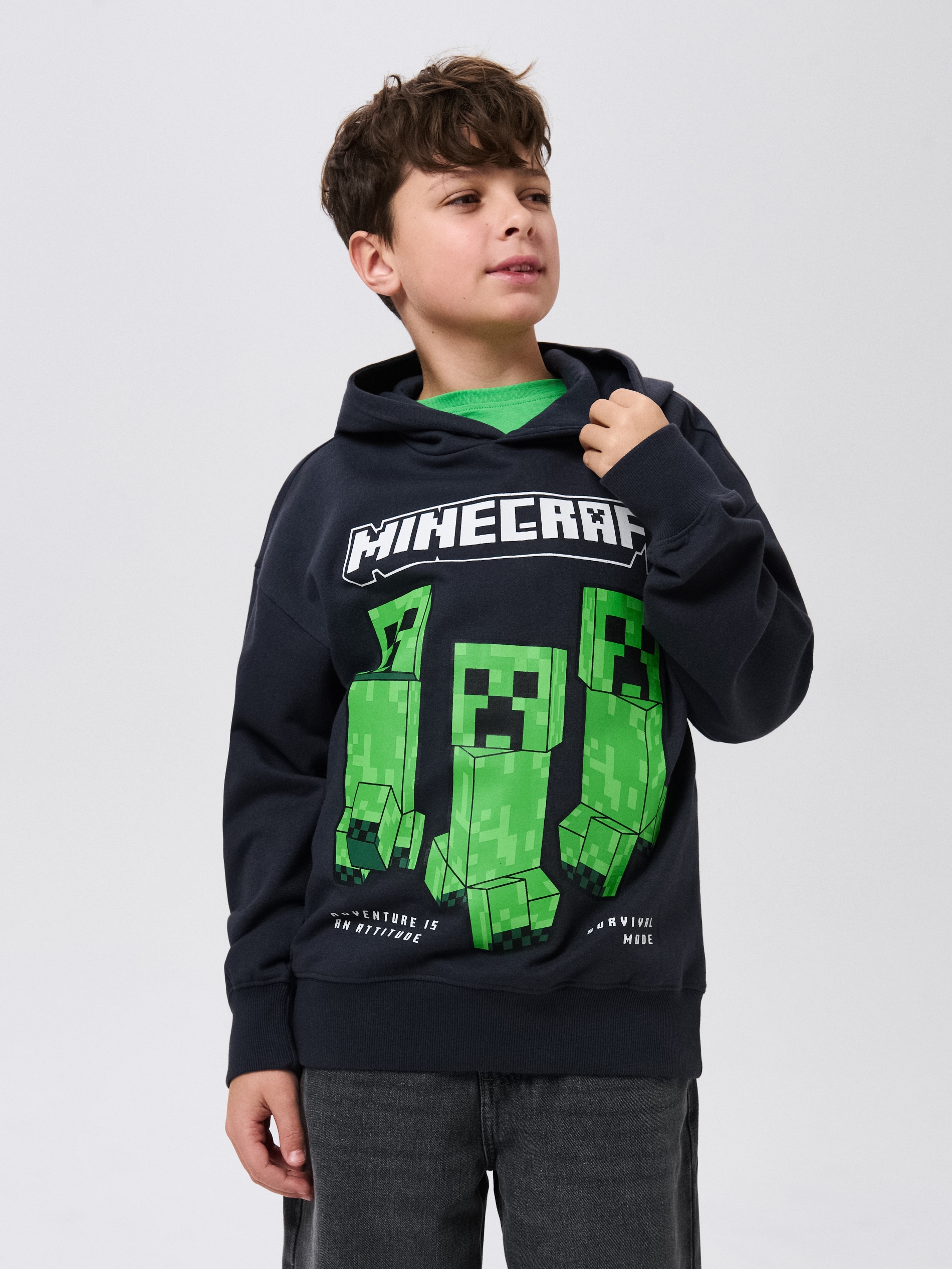 Bluza hoodie z nadrukiem Minecraft