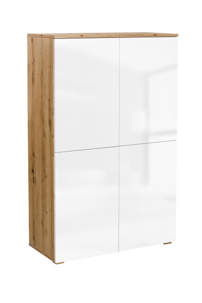 Komoda do salonu4D 92 cm biały połysk nowoczesna