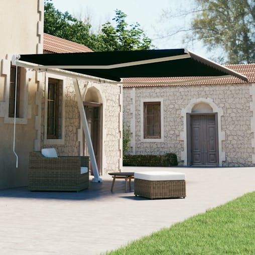 NNEVL Freestanding Manual Retractable Awning 400x300 cm Anthracite