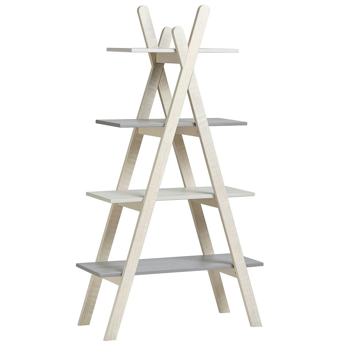 CANDEL - Etagère  4 niveaux structure bois et plateaux mdf