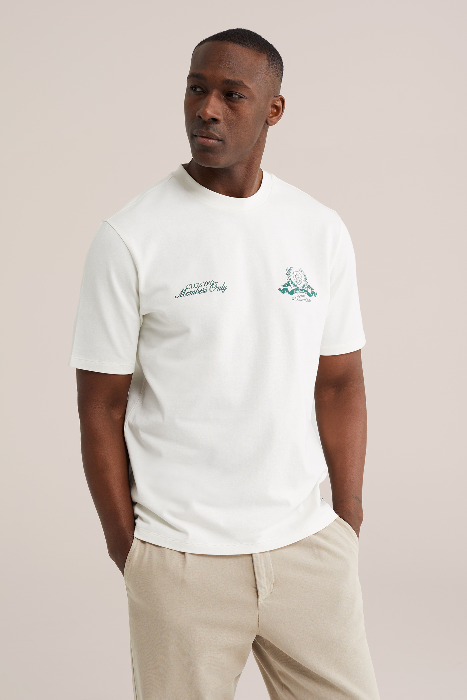 Heren relaxed fit T-shirt met print