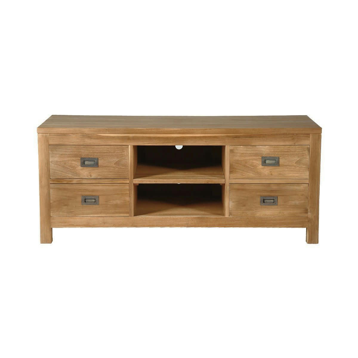 BOSTON - Meuble TV en teck massif 120 cm