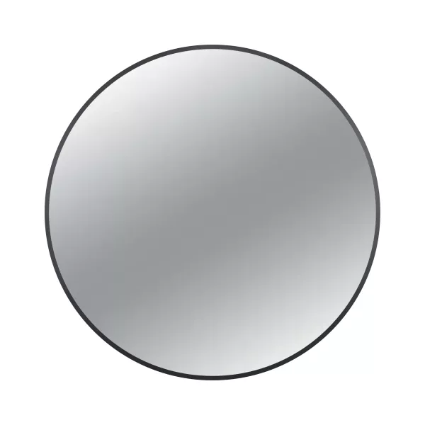 Lustro okrągłe CORINA BLACK 60 cm, rama aluminiowa