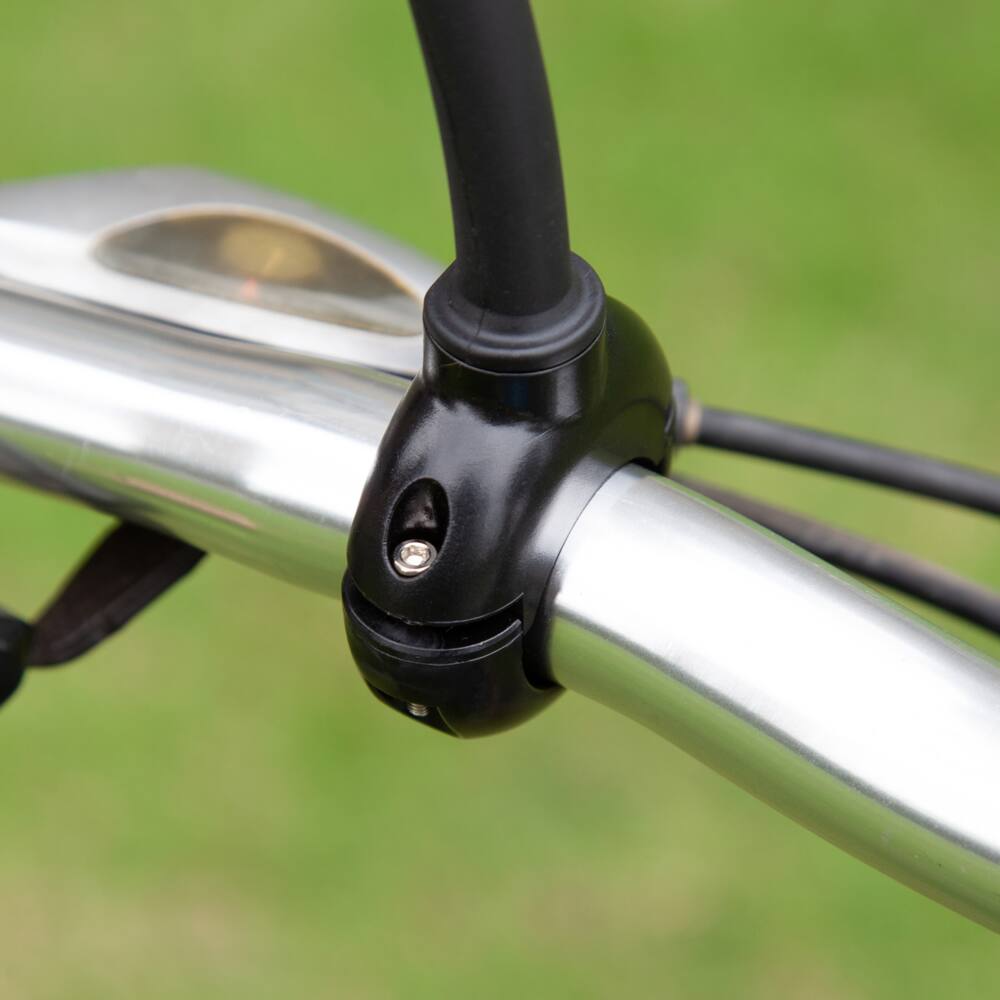 Raleigh Deluxe Adjustable Rear-View Handlebar Bike Mirror, Black, 3.5-in
